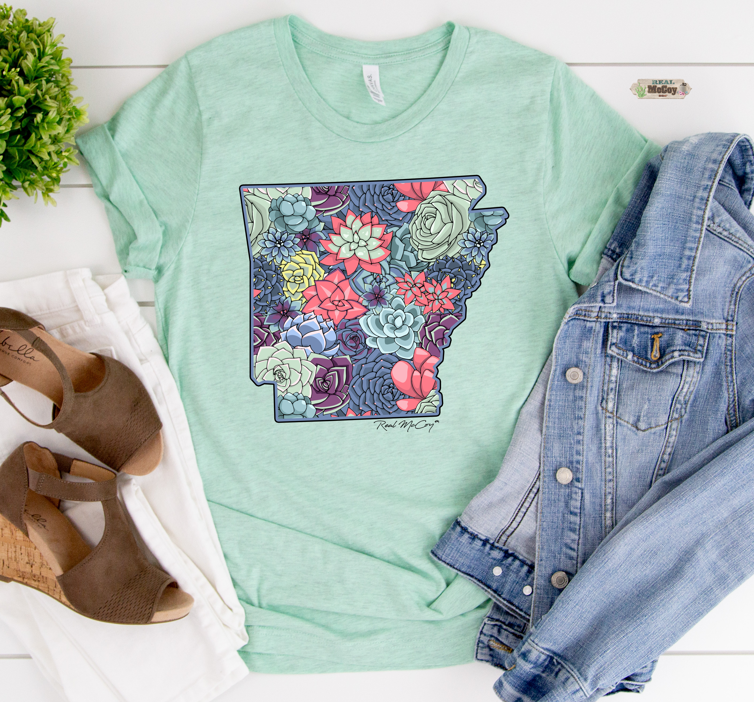 Summer Succulent City/State Tees