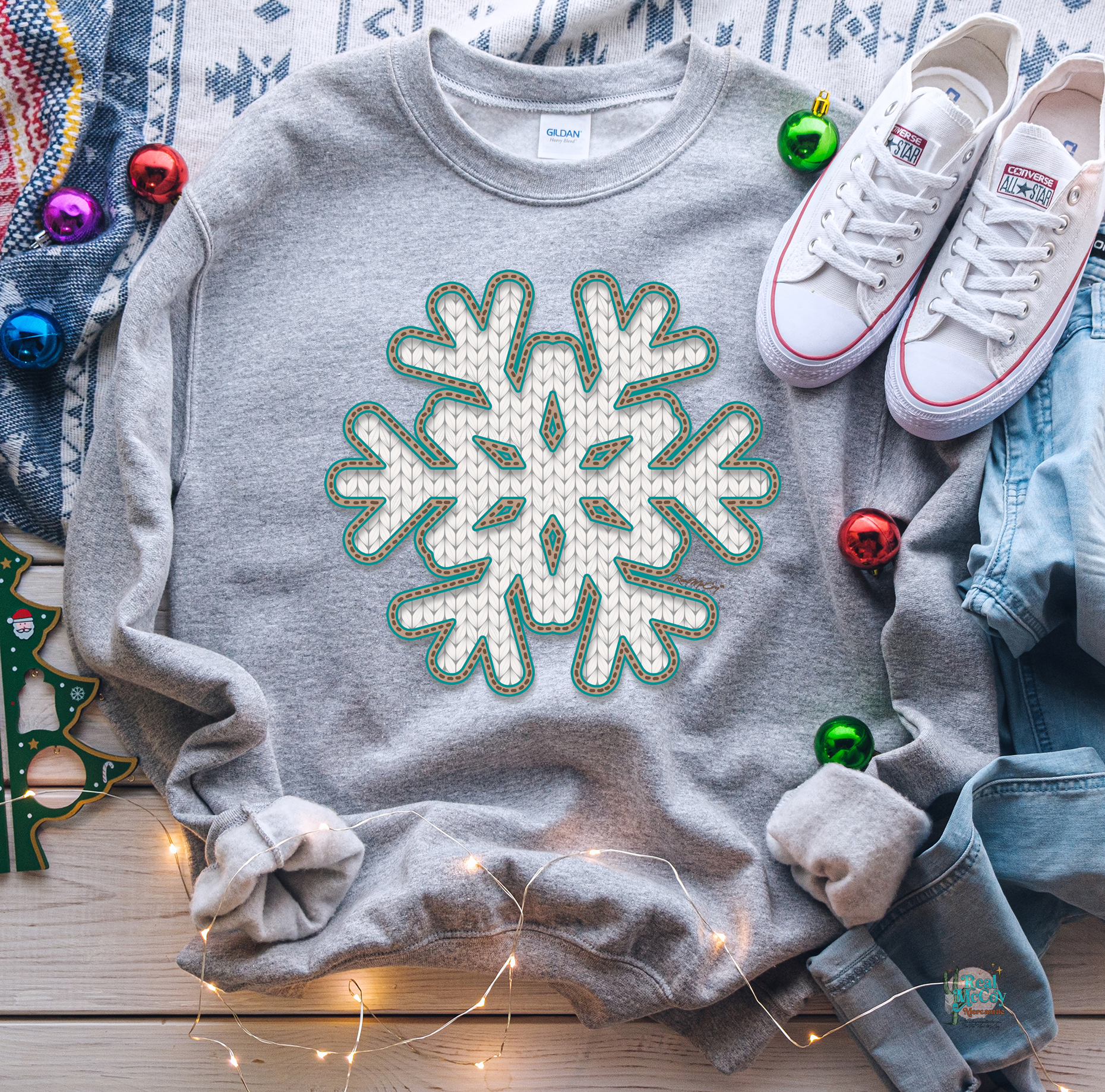 Sweater Weather-Snowflake Sweatshirt