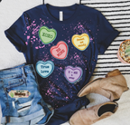 Candy Hearts Tee (Sweet & A Snarky Option)