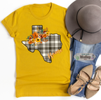 Fall Plaid State Tee