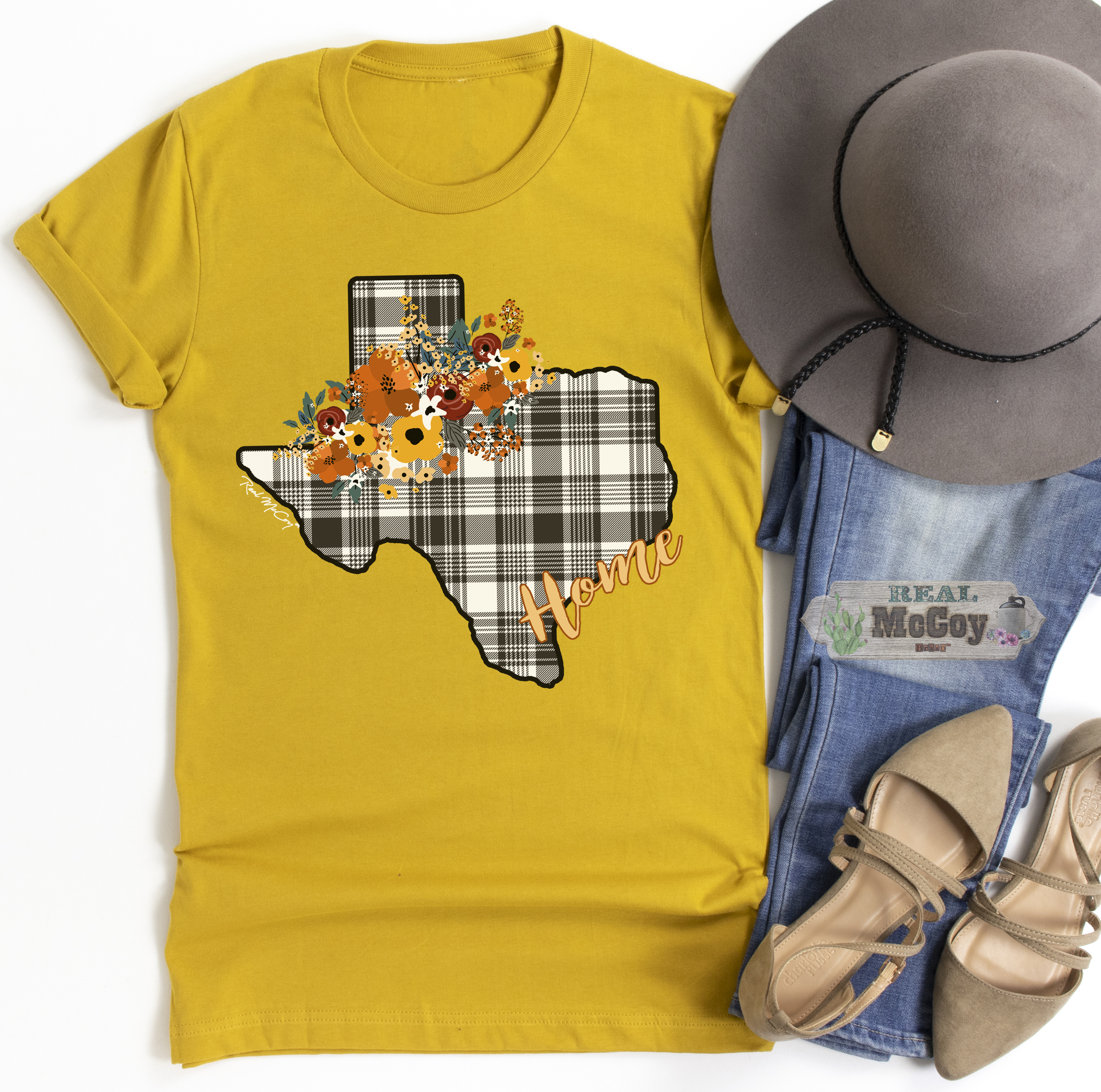 Fall Plaid State Tee