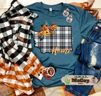 Fall Plaid State Tee
