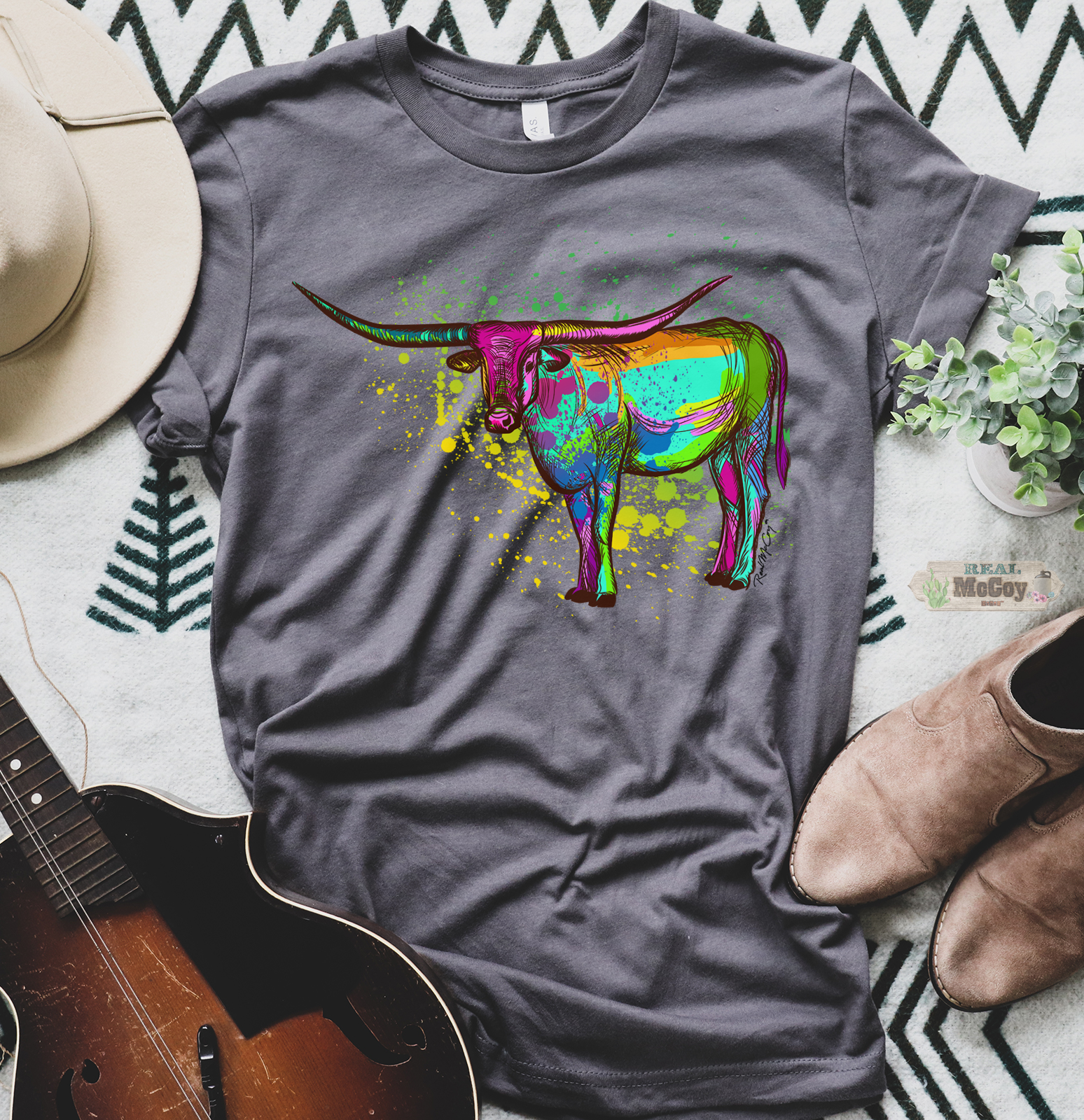 Neon Long Horn Tee