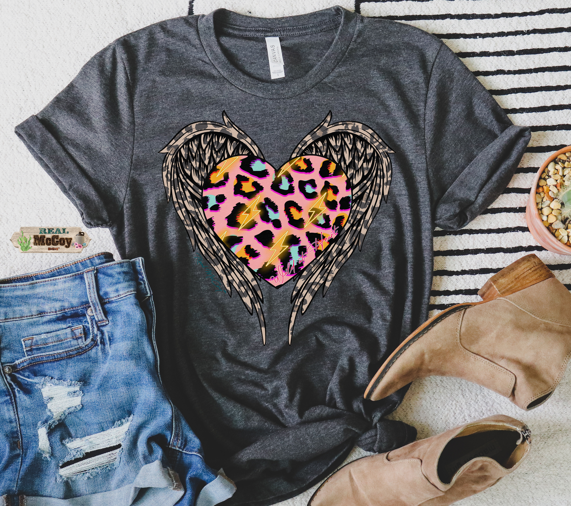 Wild @ Heart- Rock Leopard Tee
