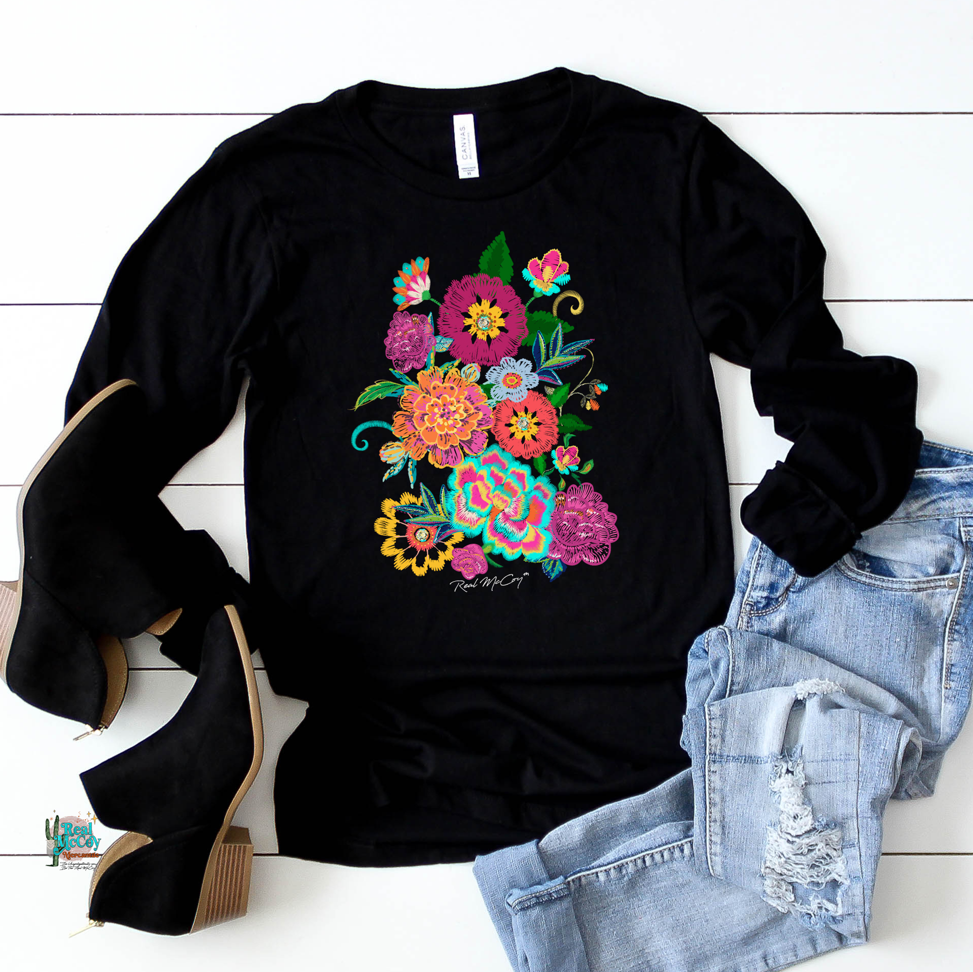 Fiesta Floral Shirt (Color/Style Options)