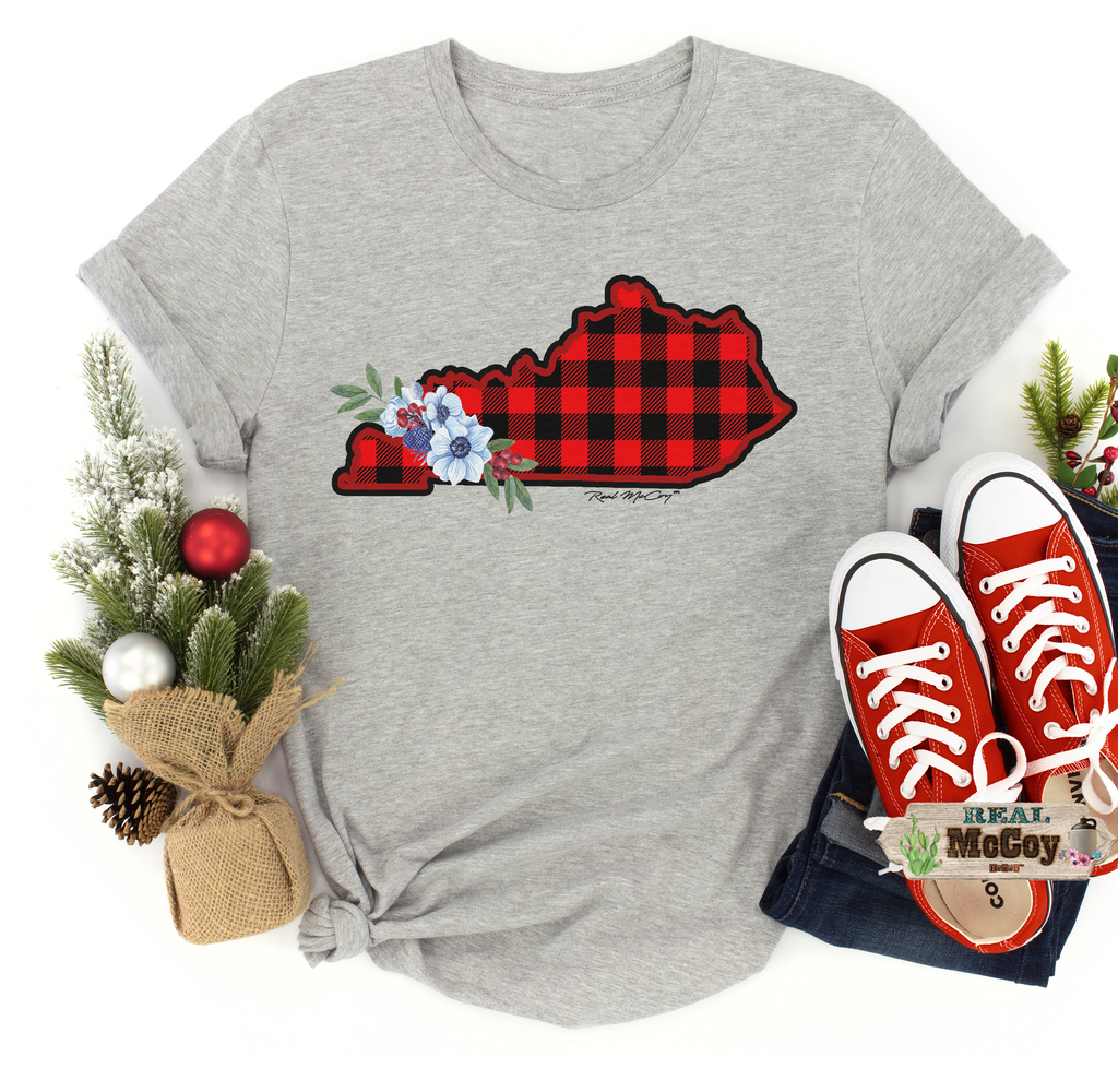Winter Plaid State Tee