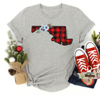 Winter Plaid State Tee