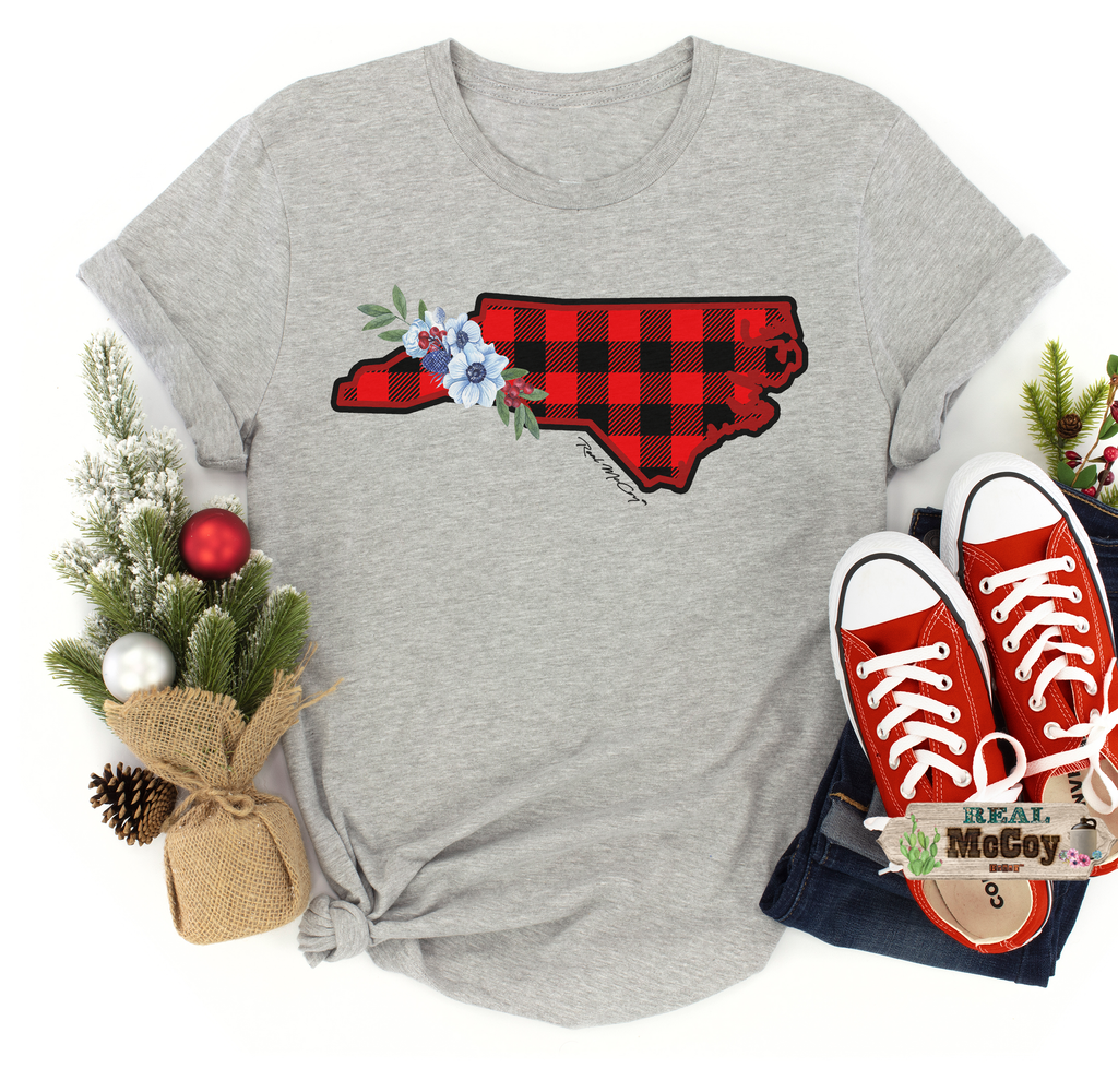 Winter Plaid State Tee