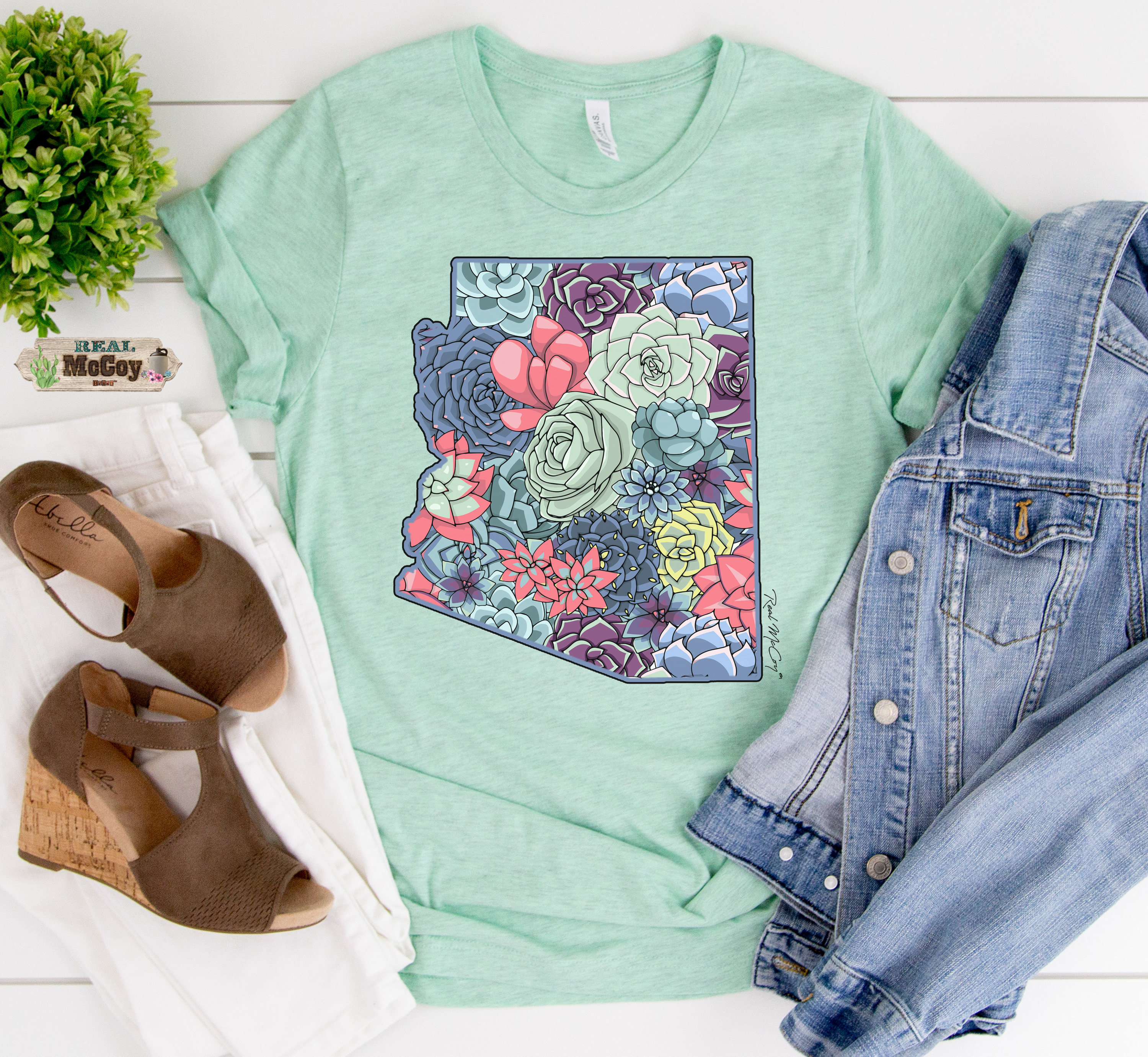 Summer Succulent City/State Tees