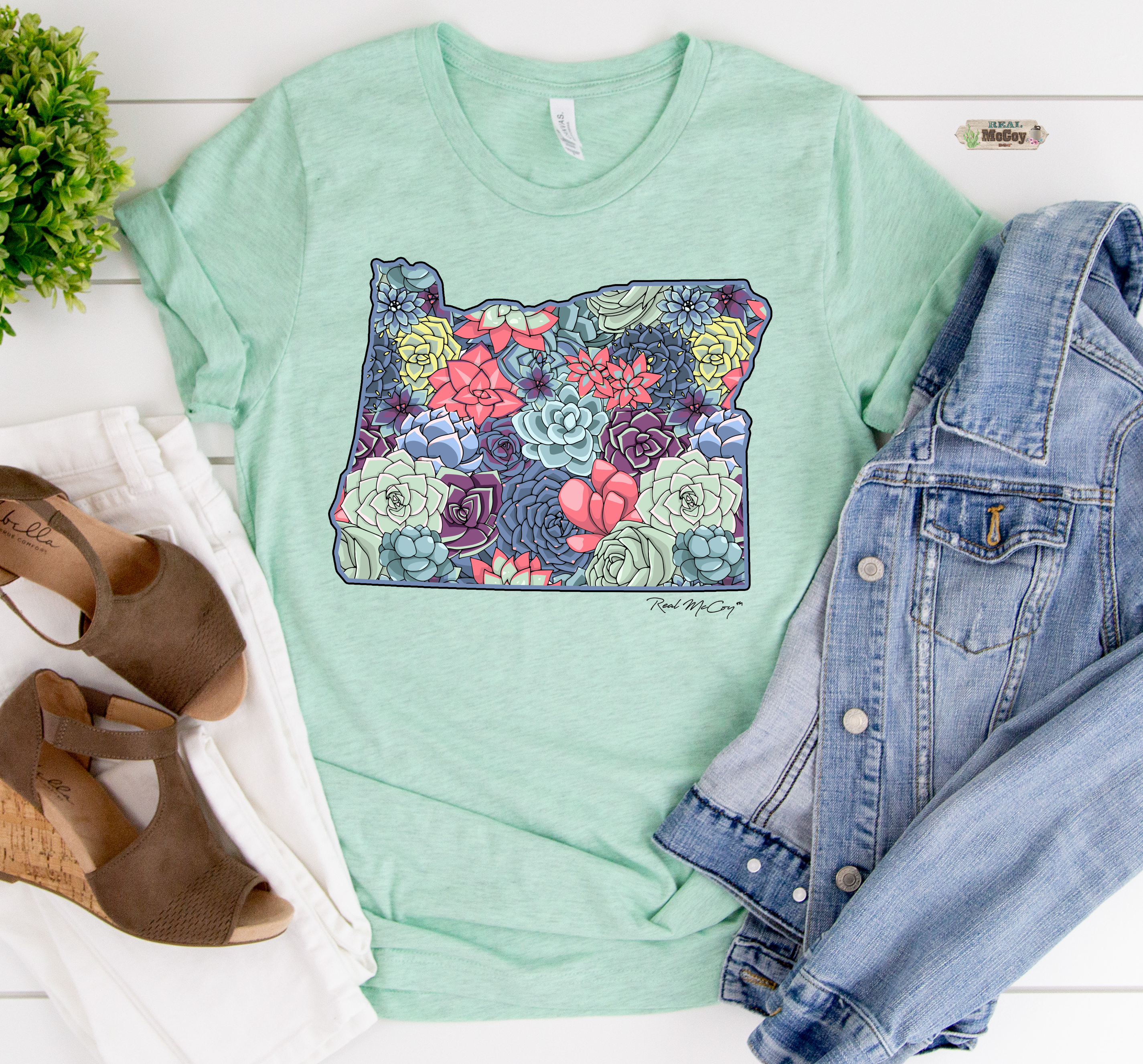 Summer Succulent City/State Tees