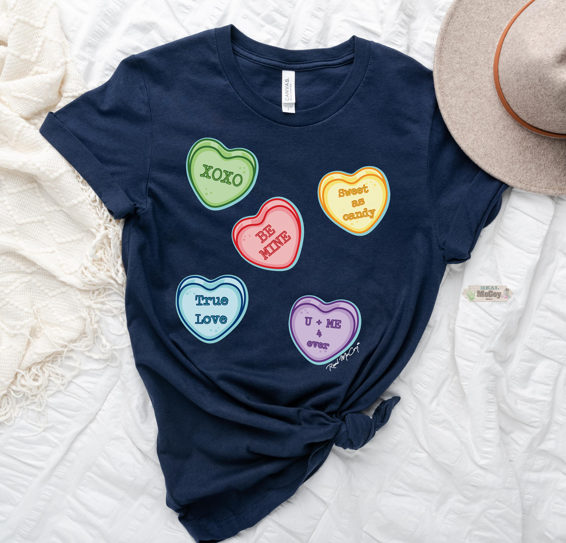 Candy Hearts Tee (Sweet & A Snarky Option)