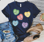 Candy Hearts Tee (Sweet & A Snarky Option)